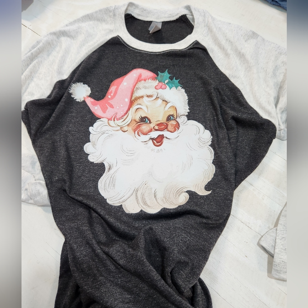 Pink Santa 3/4 Sleeves Shirt